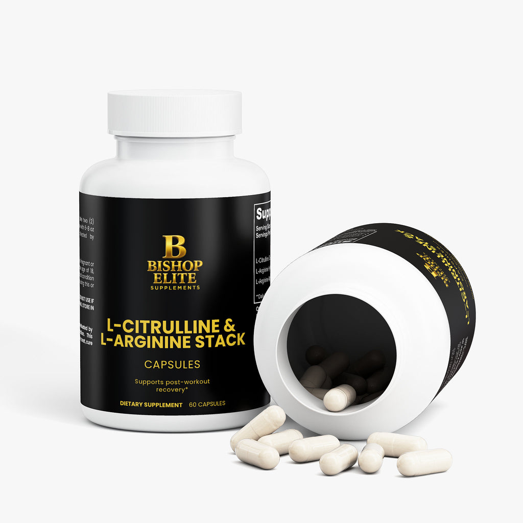 L‑Citrulline & L‑Arginine Stack — 400 mg L‑Citrulline DL‑Malate + Arginine Complex — Capsule Format (60 Capsules)