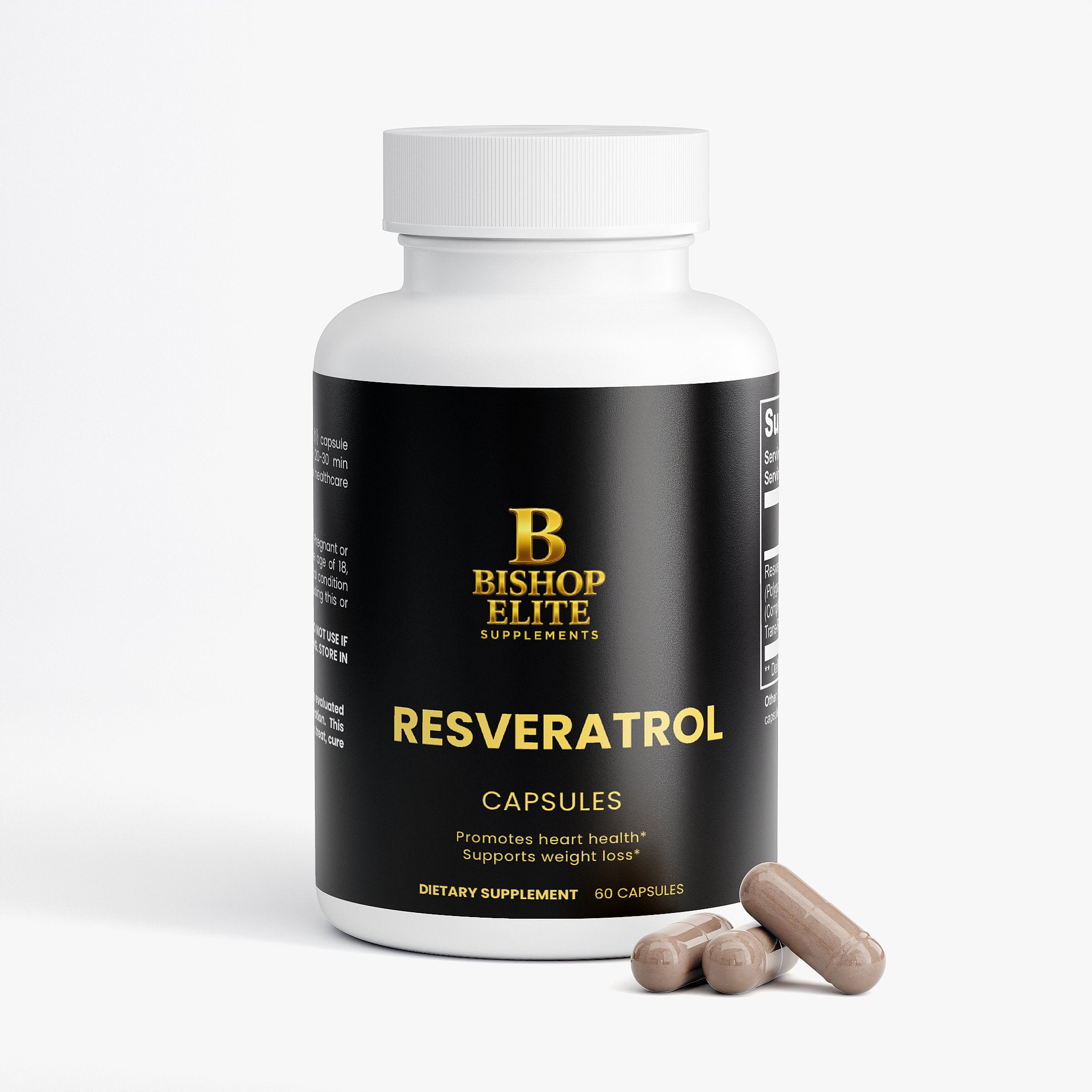 Resveratrol Capsules 600 mg — 50% Trans‑Resveratrol Botanical Complex (Capsules)