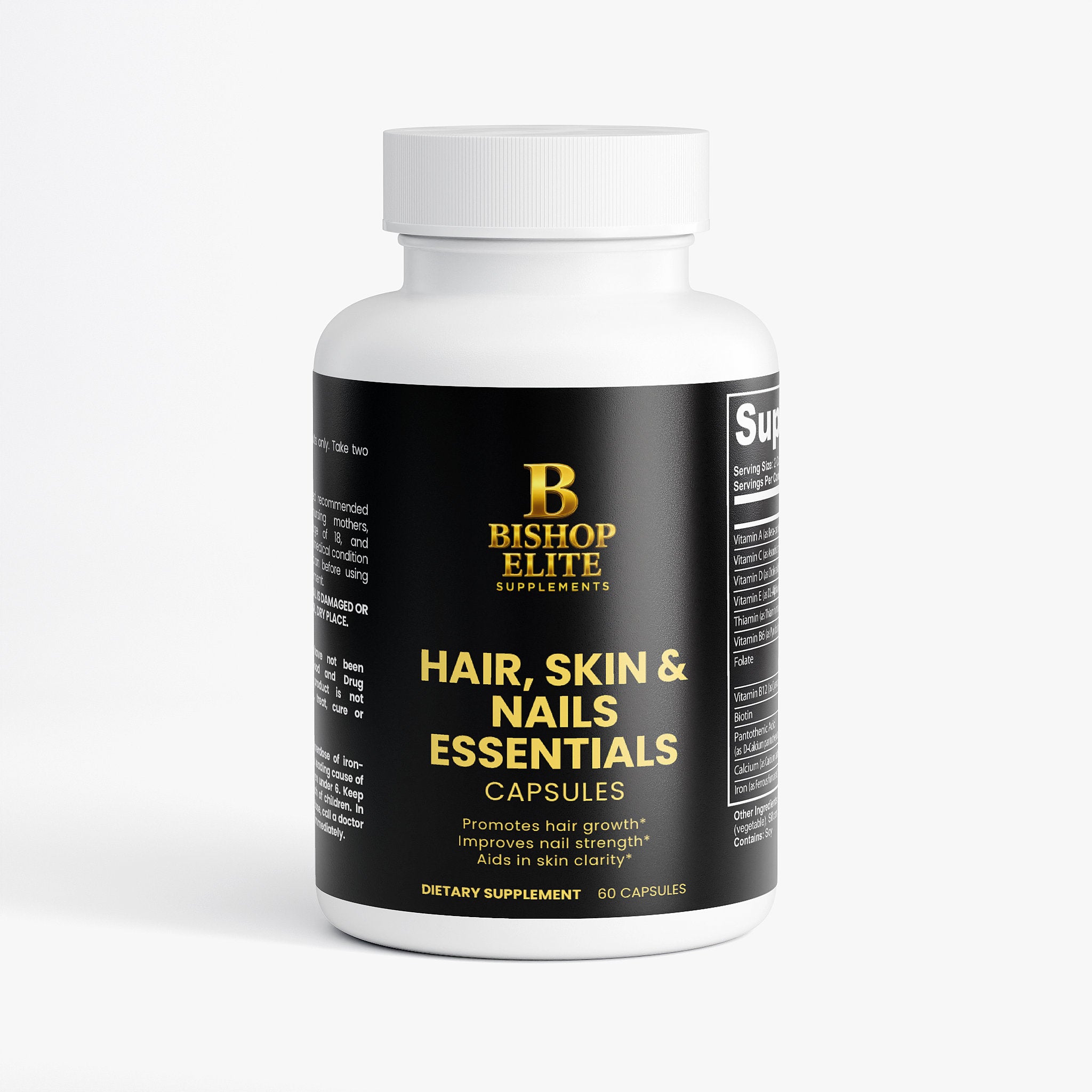  Hair, Skin & Nails Essentials capsules .  | Bishop Elite Supplements.