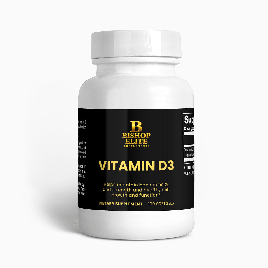 Vitamin D3 soft gels with cholecalciferol for daily wellness support | Bishop Elite Supplements