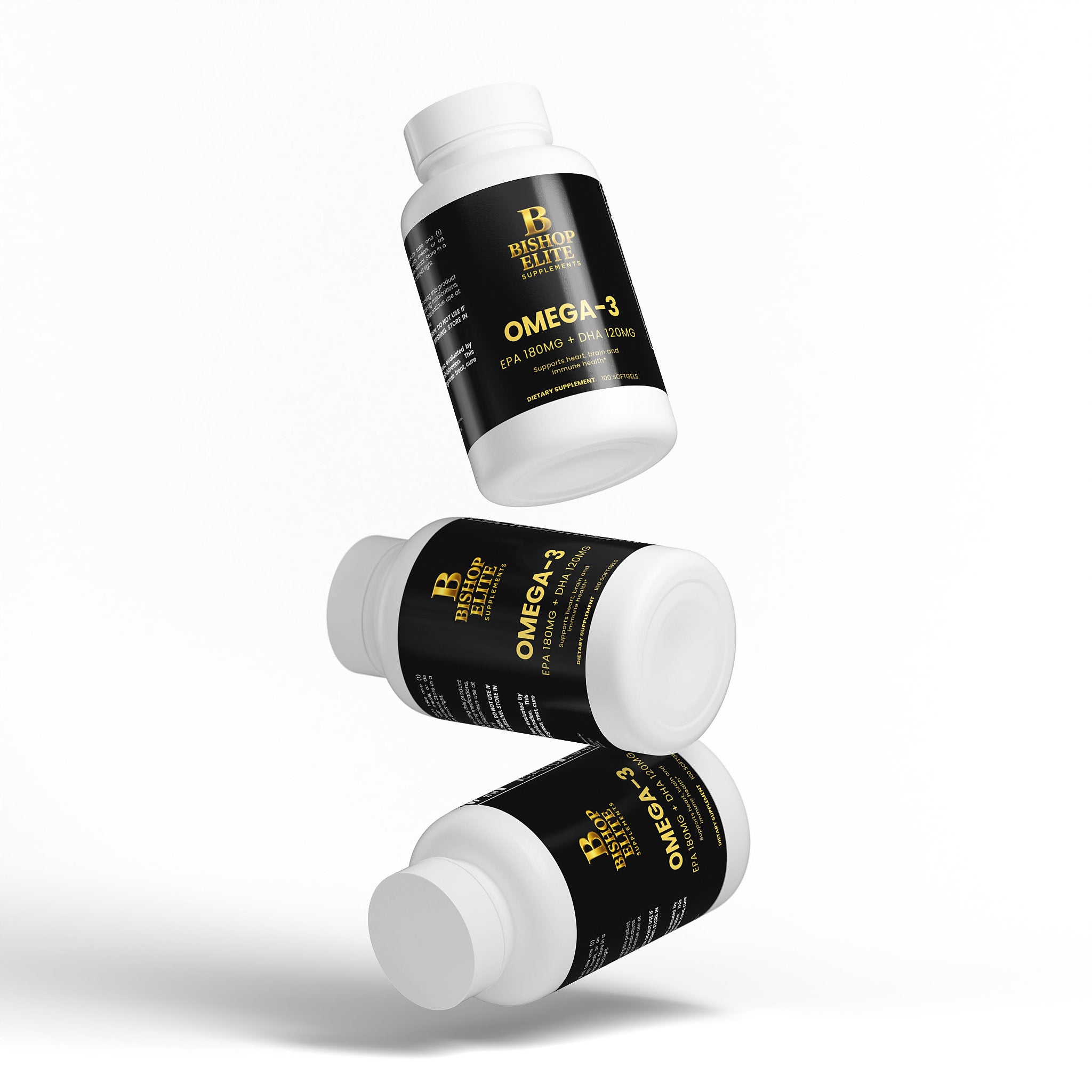 Omega‑3 Fish Oil Softgels — 180 mg EPA + 120 mg DHA with Vitamin E | 100 Softgels