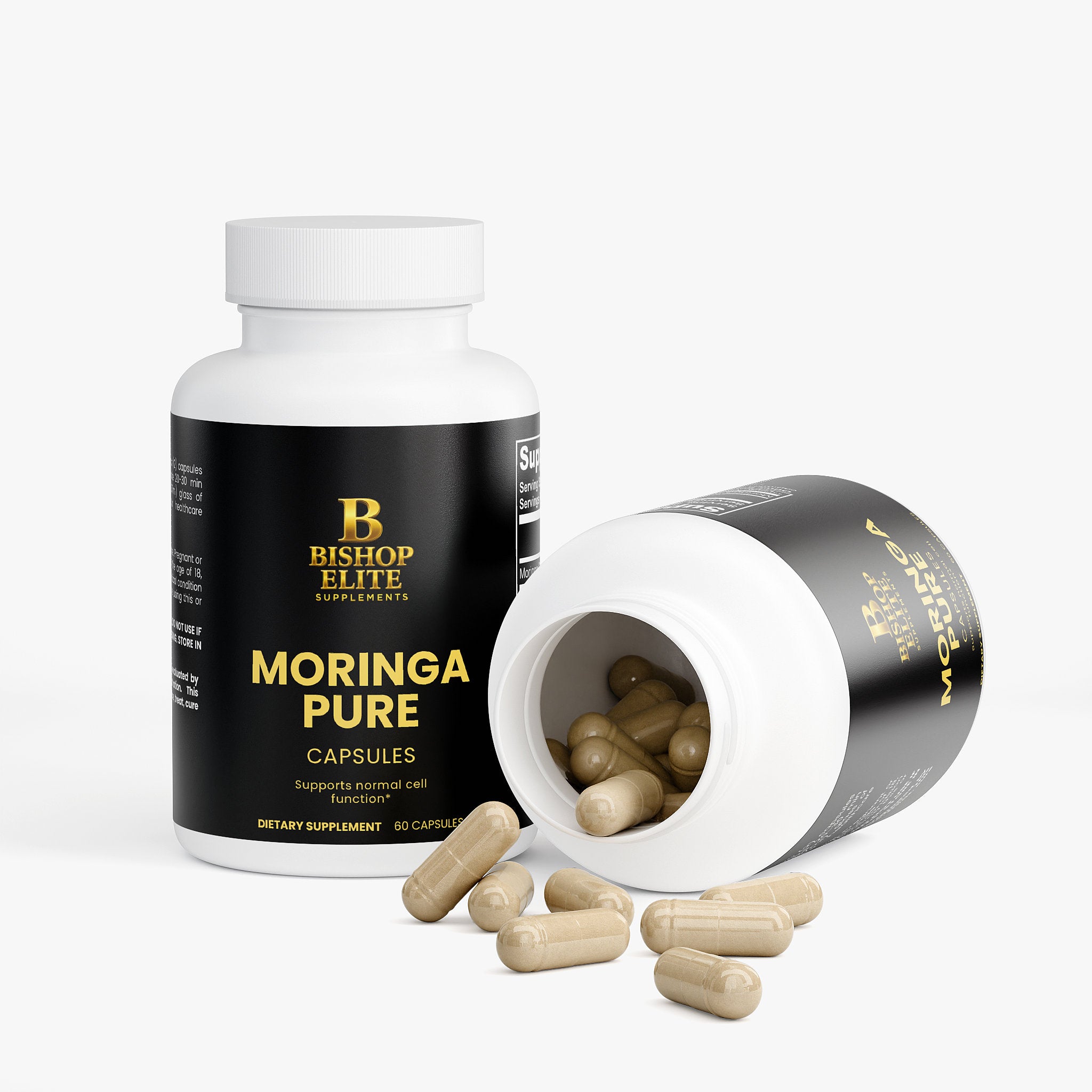 Moringa Oleifera Capsules — Pure Leaf Powder | 60 Veggie Caps