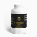 Unflavored L‑Glutamine powder in a clean, minimalist container.   | Bishop Elite Supplements.