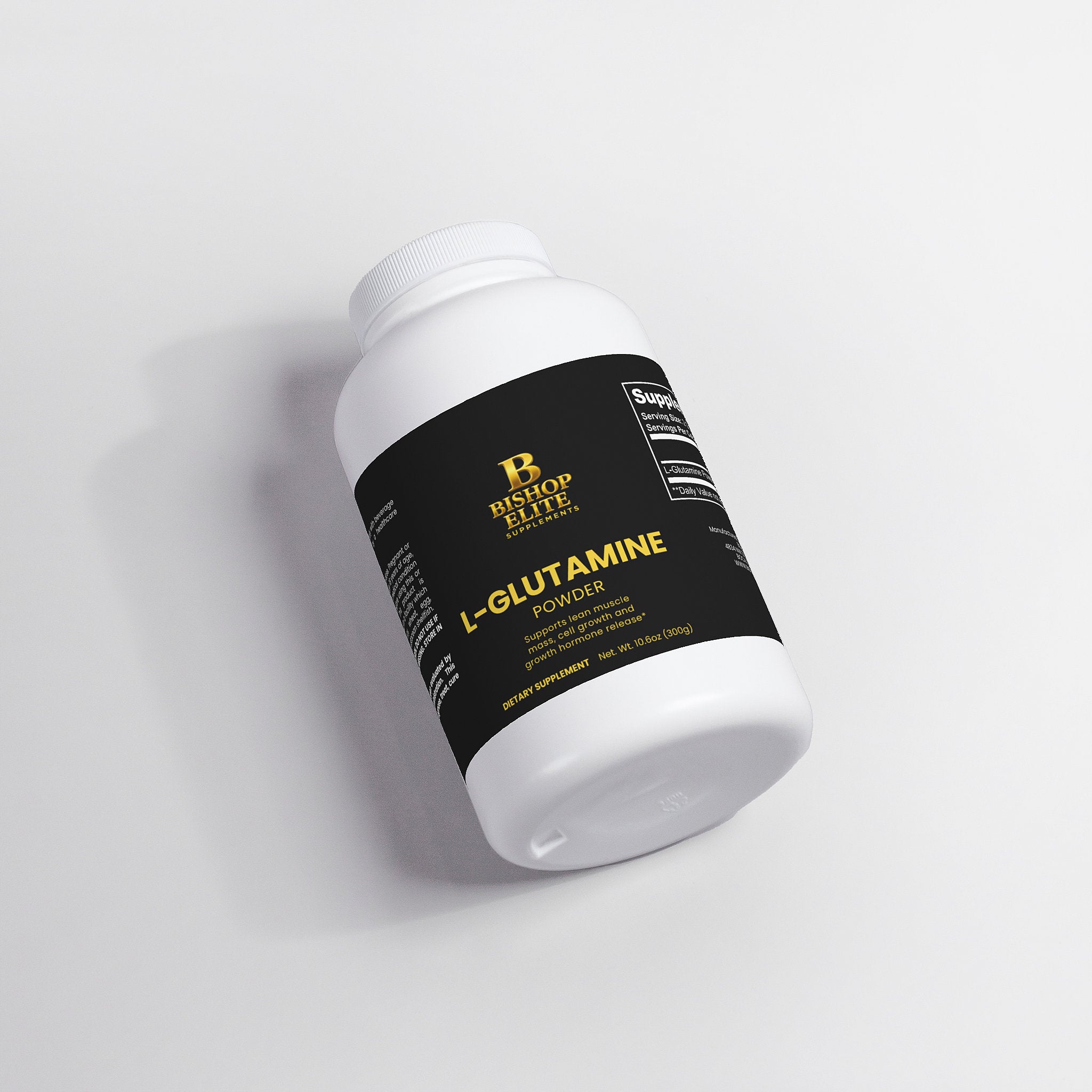L‑Glutamine Powder  Pure Unflavored Amino Acid Mixable Powder