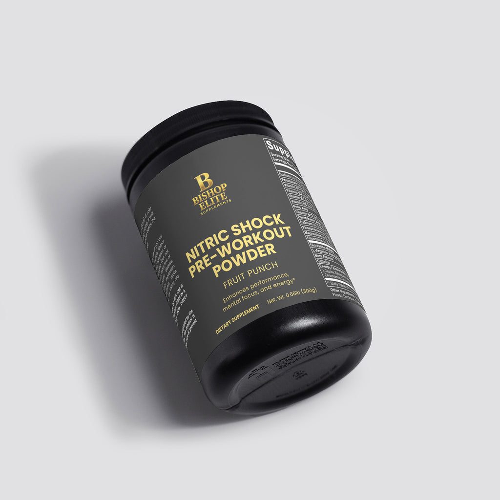Nitric Shock Pre‑Workout — Fruit Punch Flavor | B‑Vitamins, Creatine & Amino Blend (30 Servings)