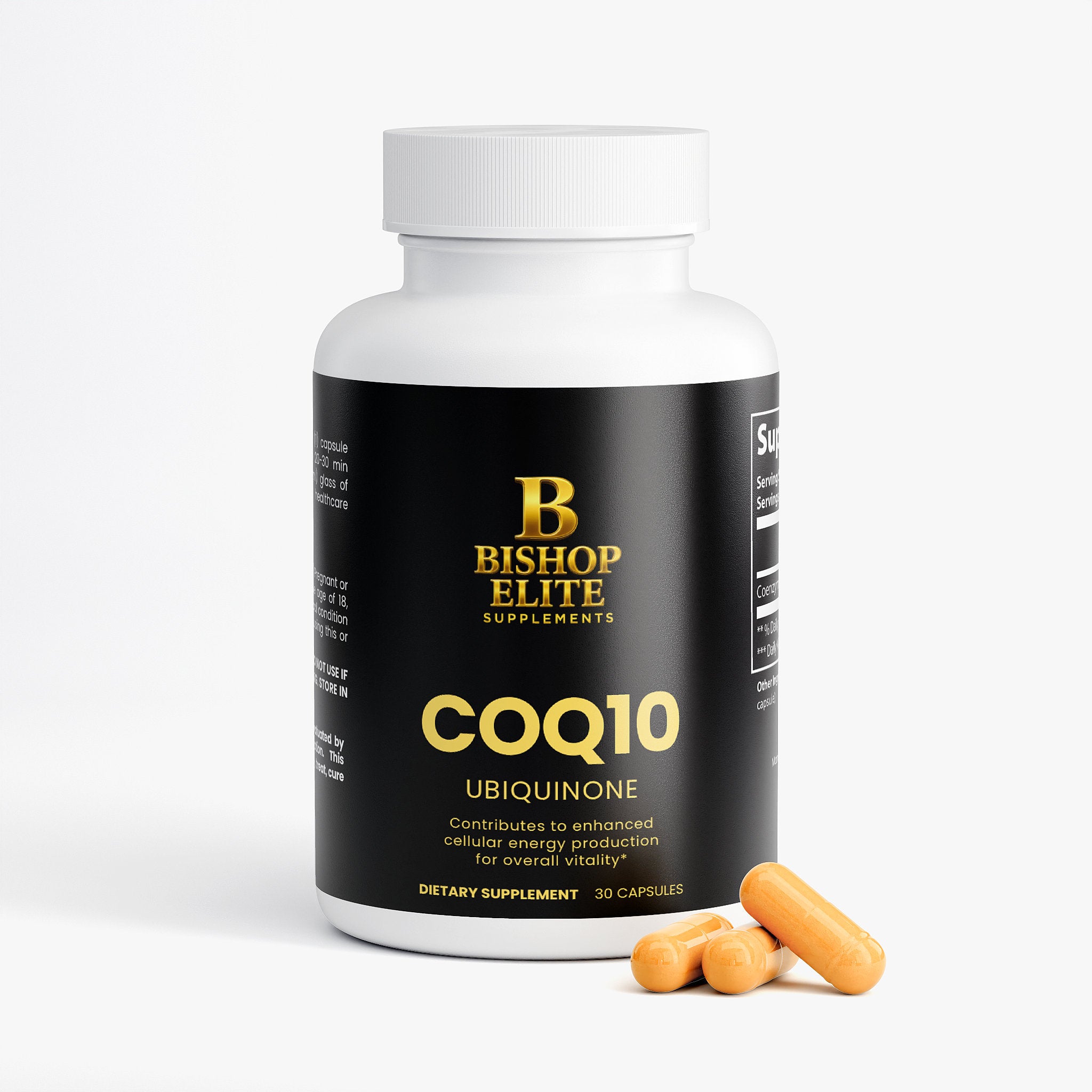 CoQ10 Ubiquinone 200 mg  Single‑Ingredient Capsules  30 Count