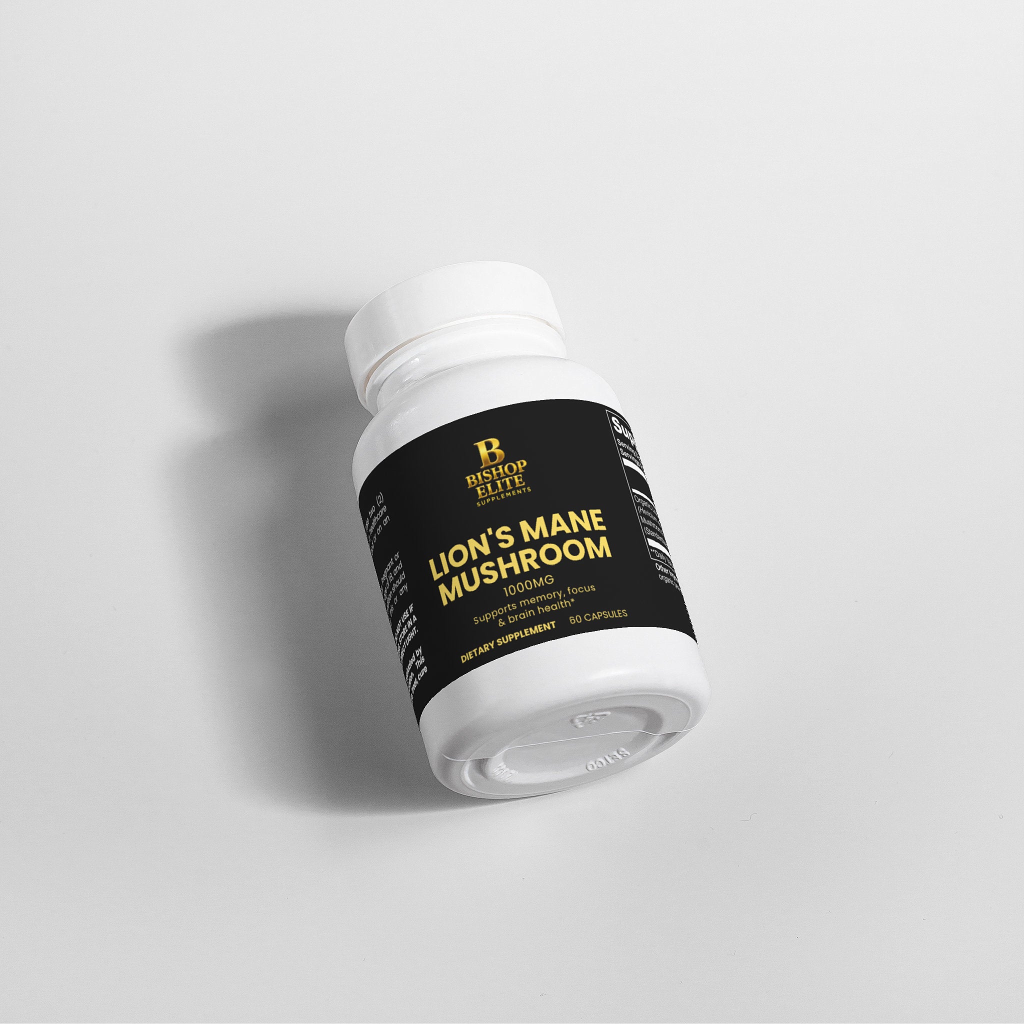 Organic Lion’s Mane Mushroom 1000 mg Vegan Capsules  60 ct