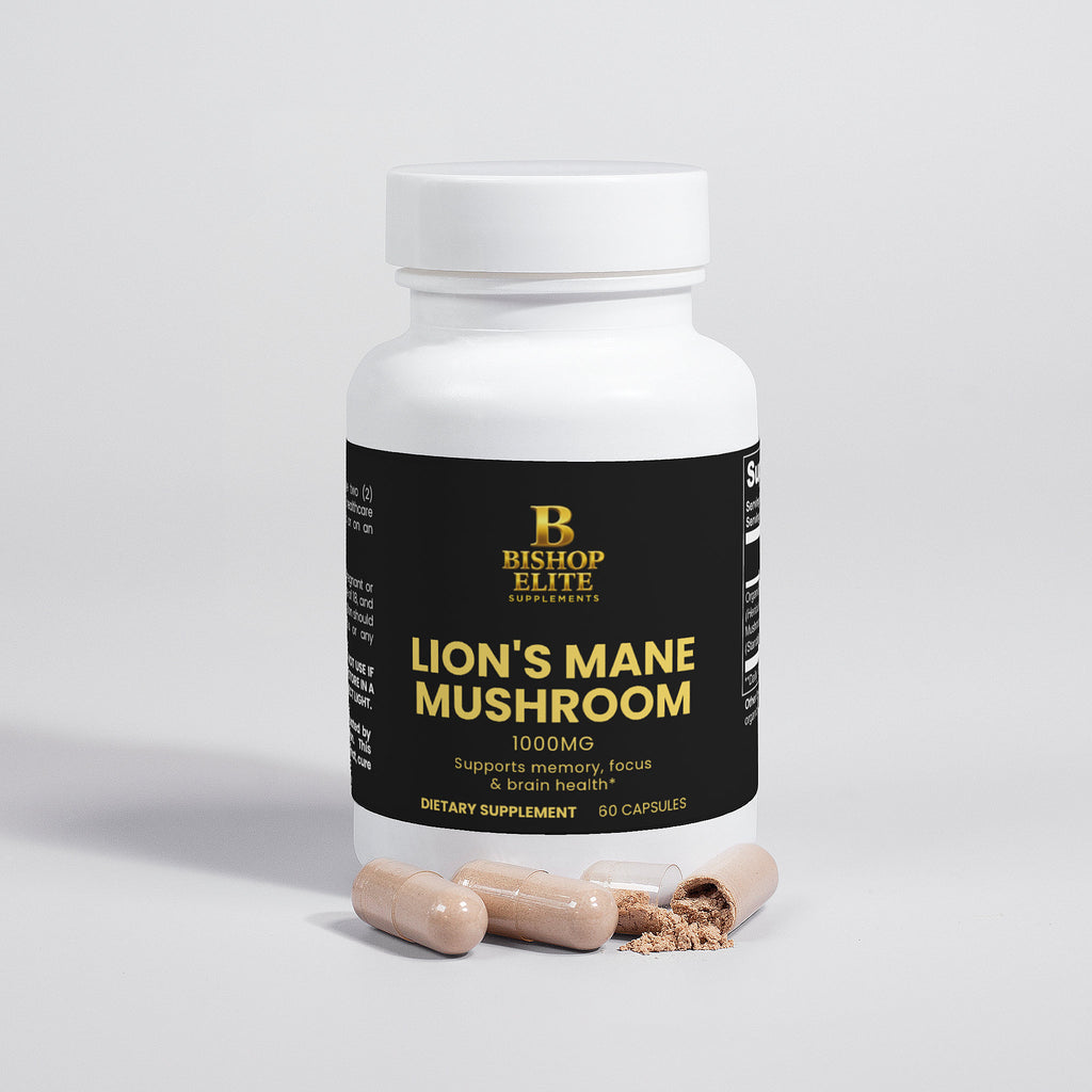 Organic Lion’s Mane Mushroom 1000 mg Vegan Capsules  60 ct