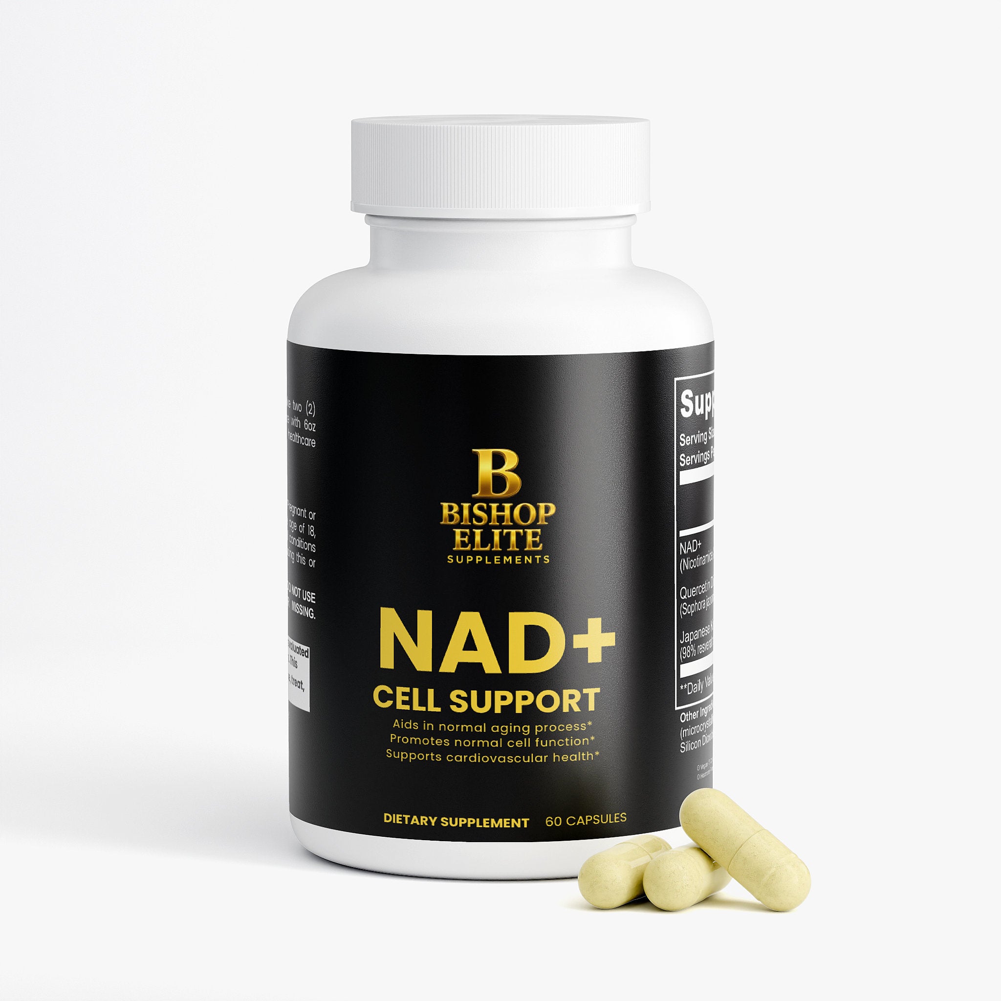 NAD+ Cell Formula — Quercetin & Resveratrol Botanical Blend | 60 Capsules