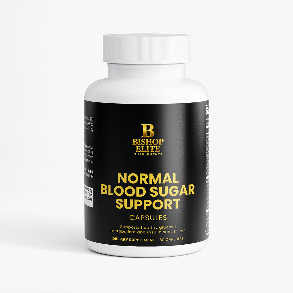 Botanical glucose blend supplement in a clean 60‑capsule bottle . | Bishop Elite Supplements 