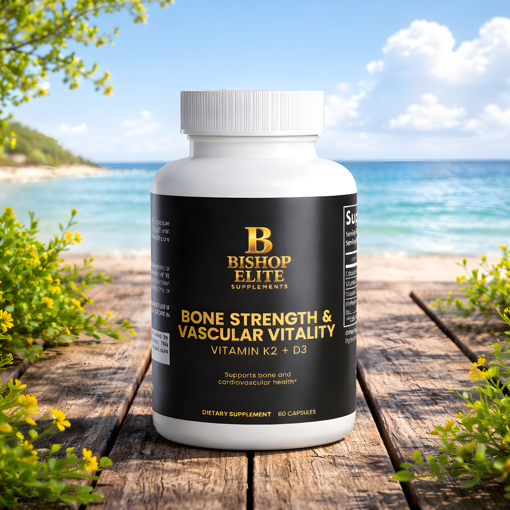 |Bone & Nutrient Formula capsules in a clean, modern bottle. Bishop Elite Supplements 