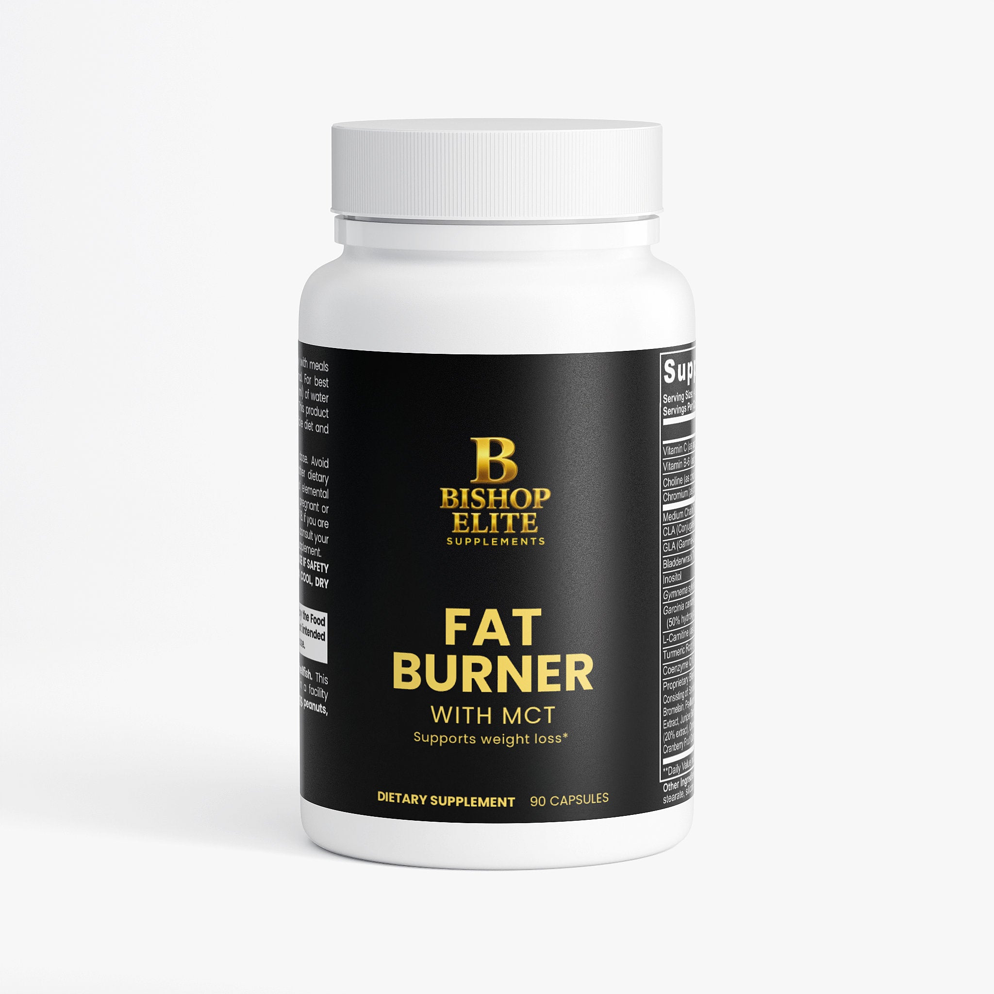 Fat Burner with MCT- thermogenic metabolic support formula with vitamins and botanical extracts | Bishop Elite Supplements
