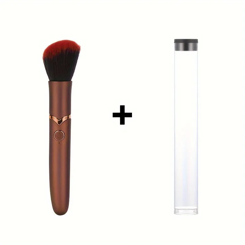 2-in-1 Vibrating Makeup Brush & Facial Massager — Electric Beauty Tool | Battery Operated | Red, Green, Black & Pink