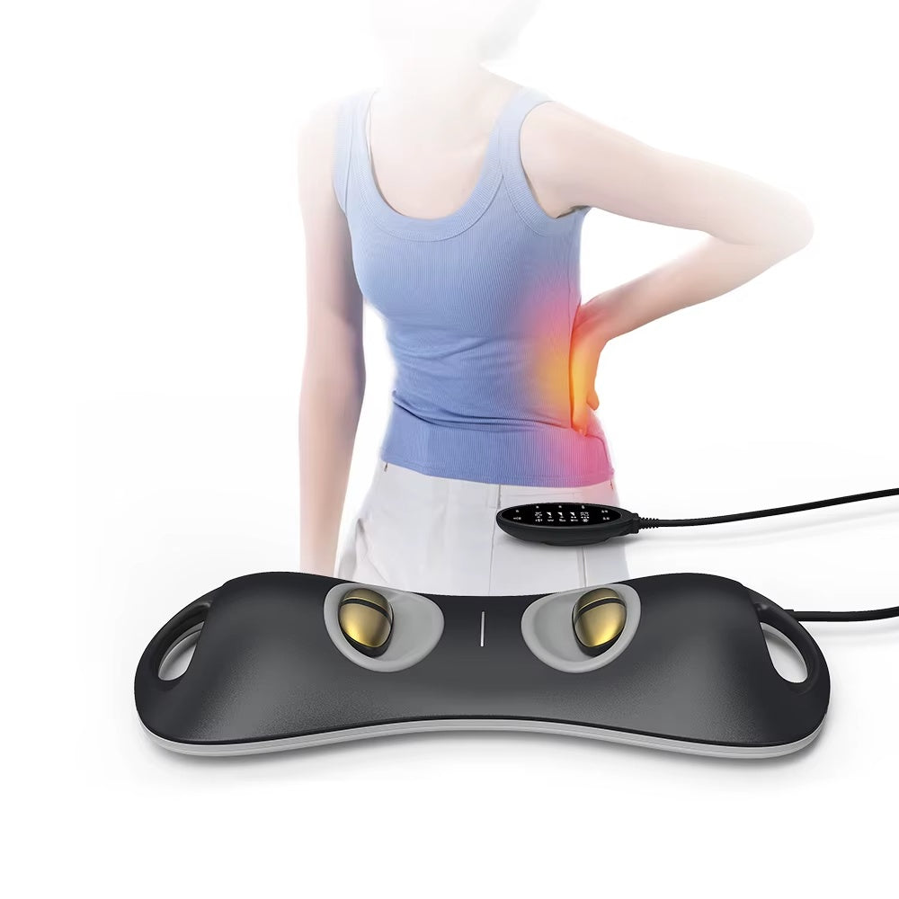 Electric Lumbar Back Massager with Heat & Kneading