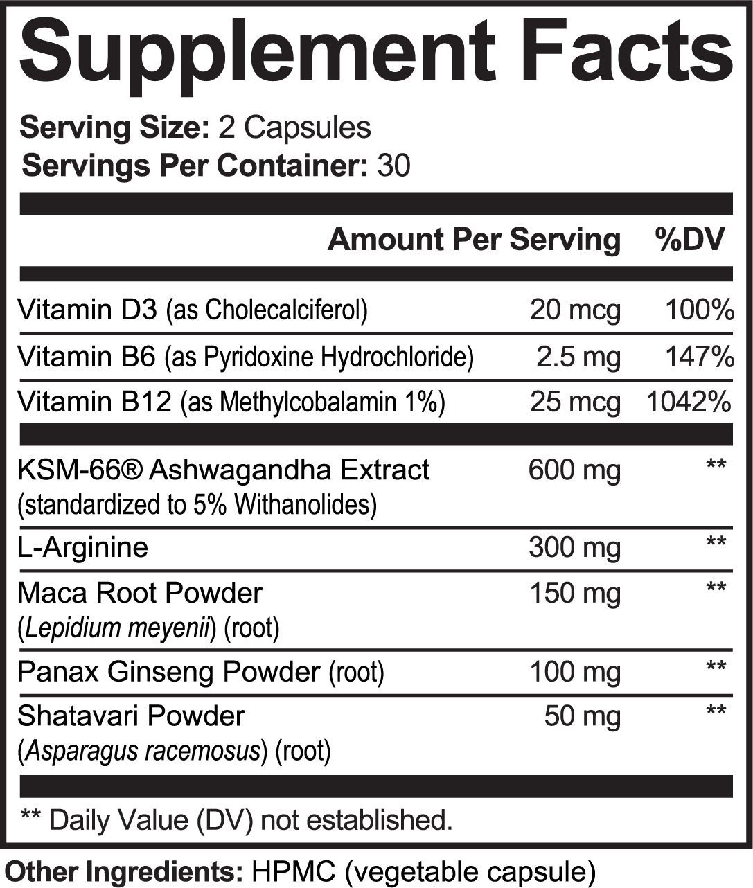 Ashwagandha Plus  KSM‑66 Botanical Blend 60 Capsules