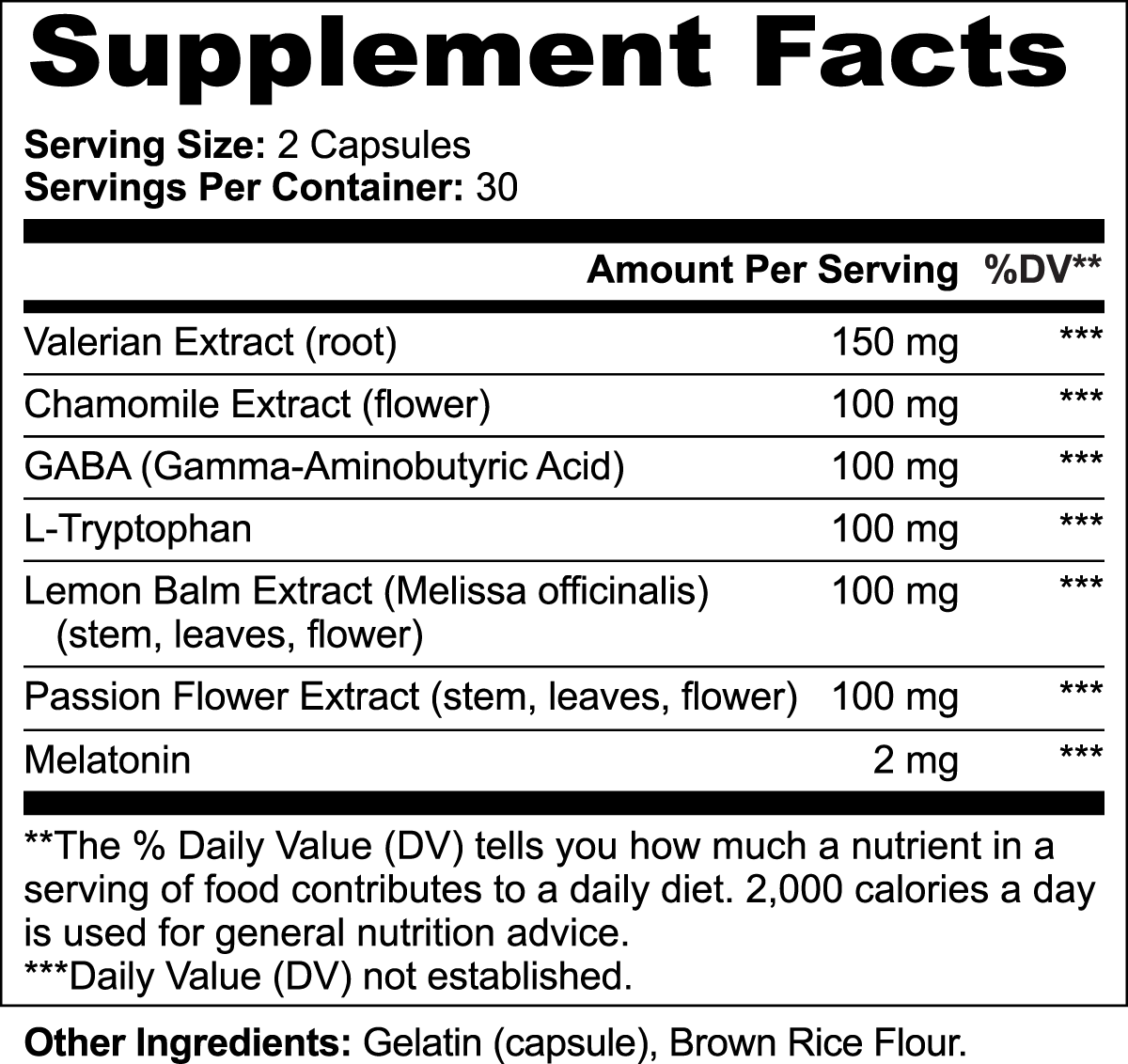 Botanical Evening Blend Premium Herbal Extract Formula 60 Capsules