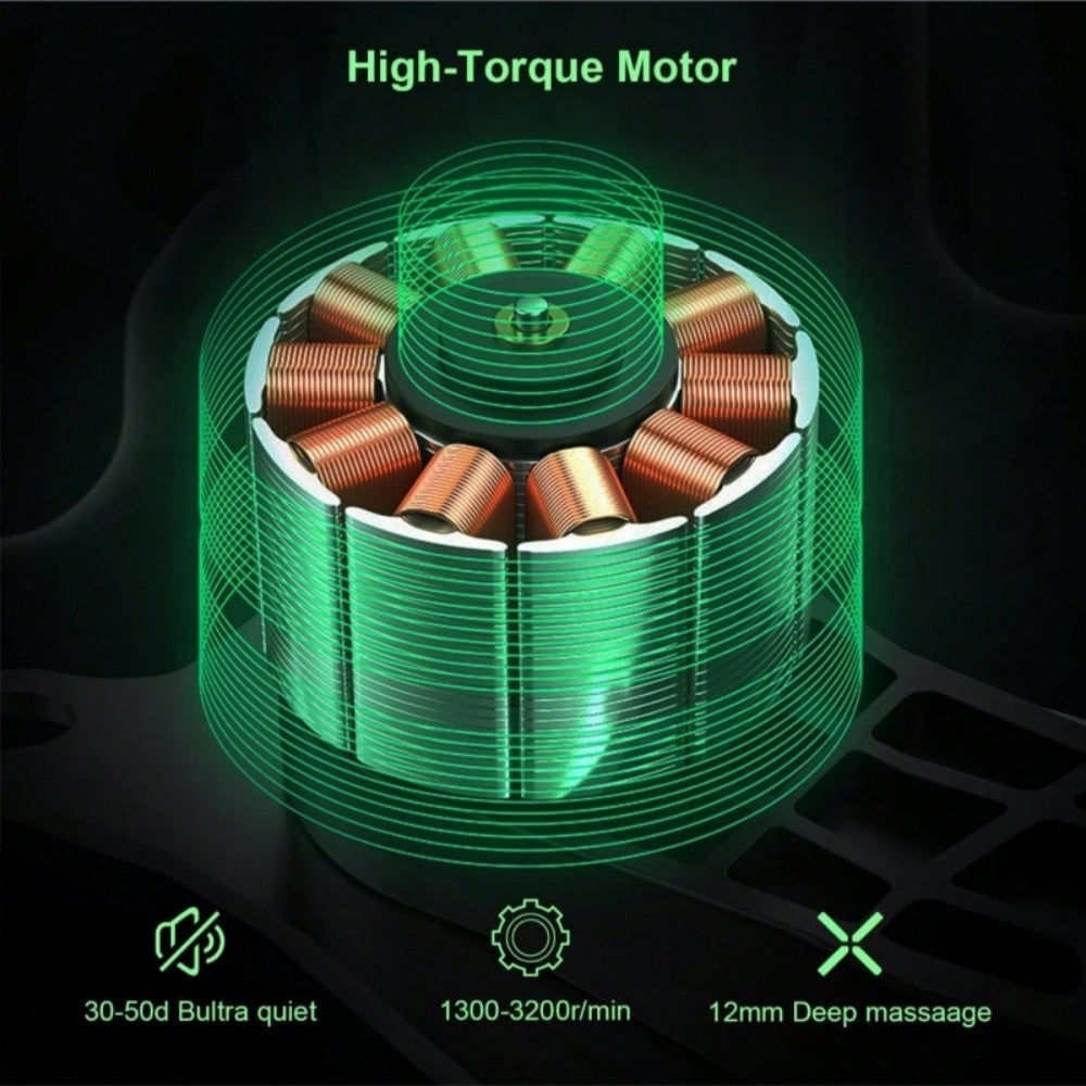 Premium Deep Tissue Massage Gun - Percussion Massager with 8 Heads for Athletes