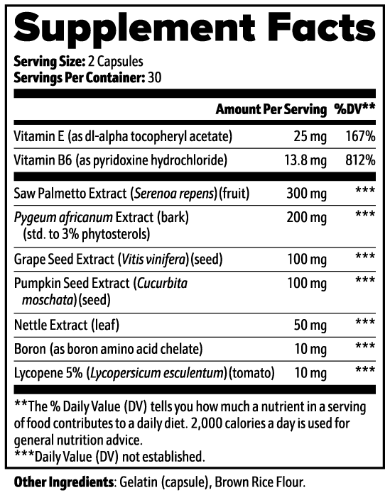 Men’s Prostate Formula — Daily Botanical Blend for Men | 60 Capsules