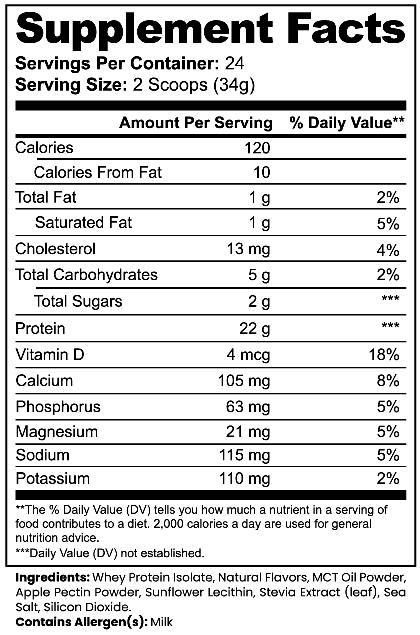 100% Whey Protein Isolate (Vanilla) — 22 g Protein per Serving | 805 g