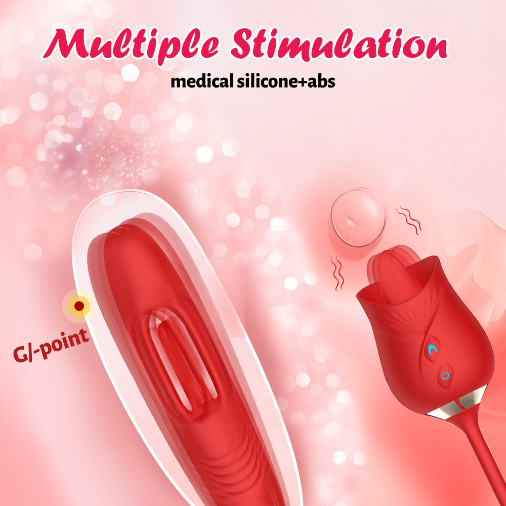 Rose Personal Wellness Massager-10 Modes ,Rechargeable