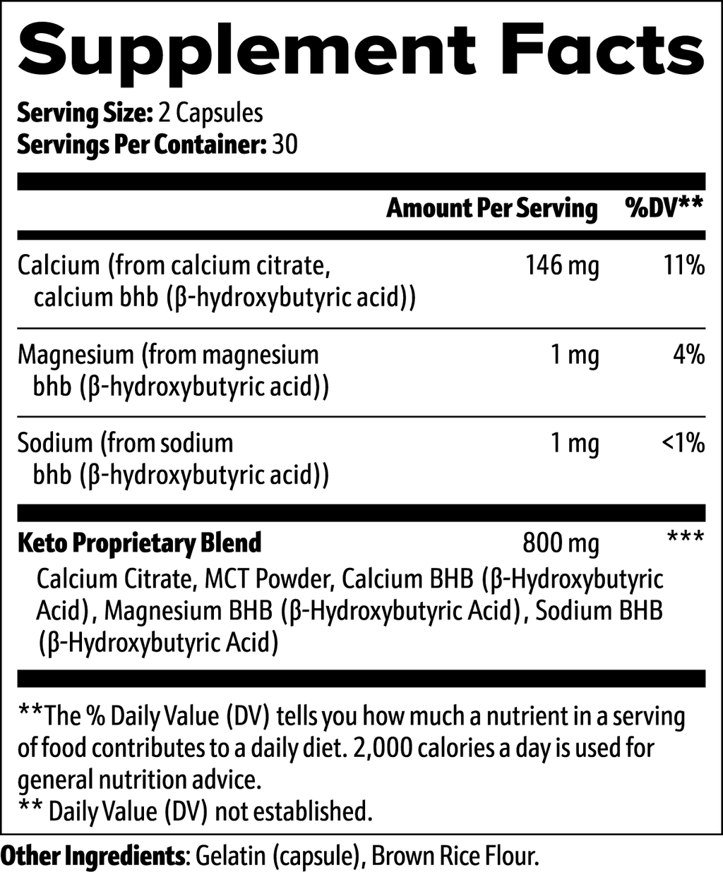 Keto BHB Salts with MCT Powder 60 Capsules | Bishop Elite