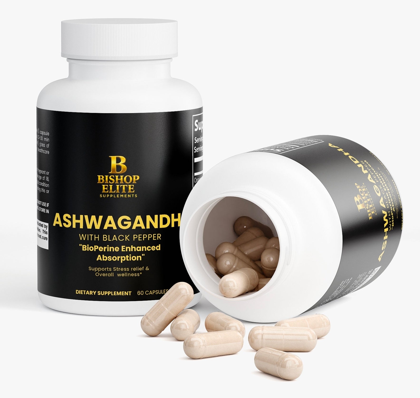 Ashwagandha with black Peper BioPerine Enhanced Absorption