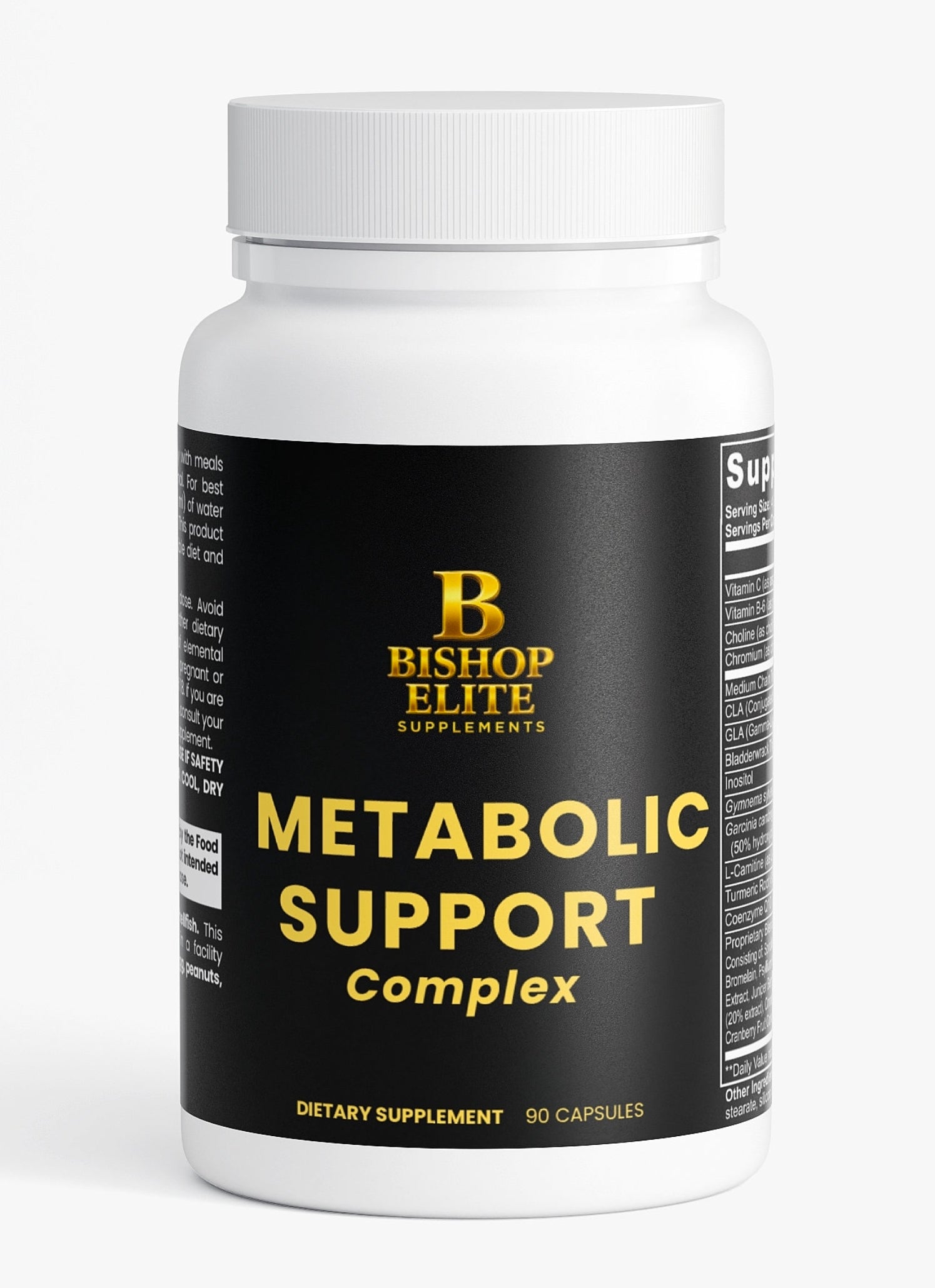  Botanical and nutrient blend capsules in a clean, modern bottle.  | Bishop Elite Supplements.