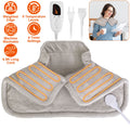 Premium Weighted Heating Pad for Neck & Shoulders — Extra-Large 22" | 6 Heat Settings | 4 Timer Modes | ETL Certified