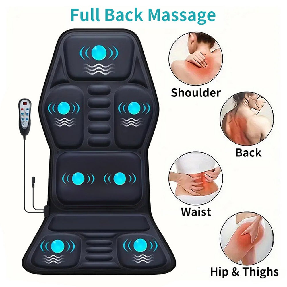 Premium Heated Massage Chair Pad - Full Body Relief with 9 Zones & Heat Therapy