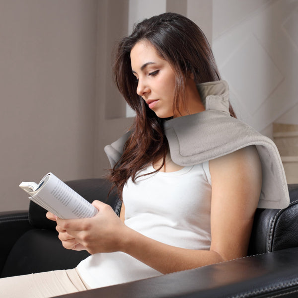 Premium Weighted Heating Pad for Neck & Shoulders — Extra-Large 22" | 6 Heat Settings | 4 Timer Modes | ETL Certified