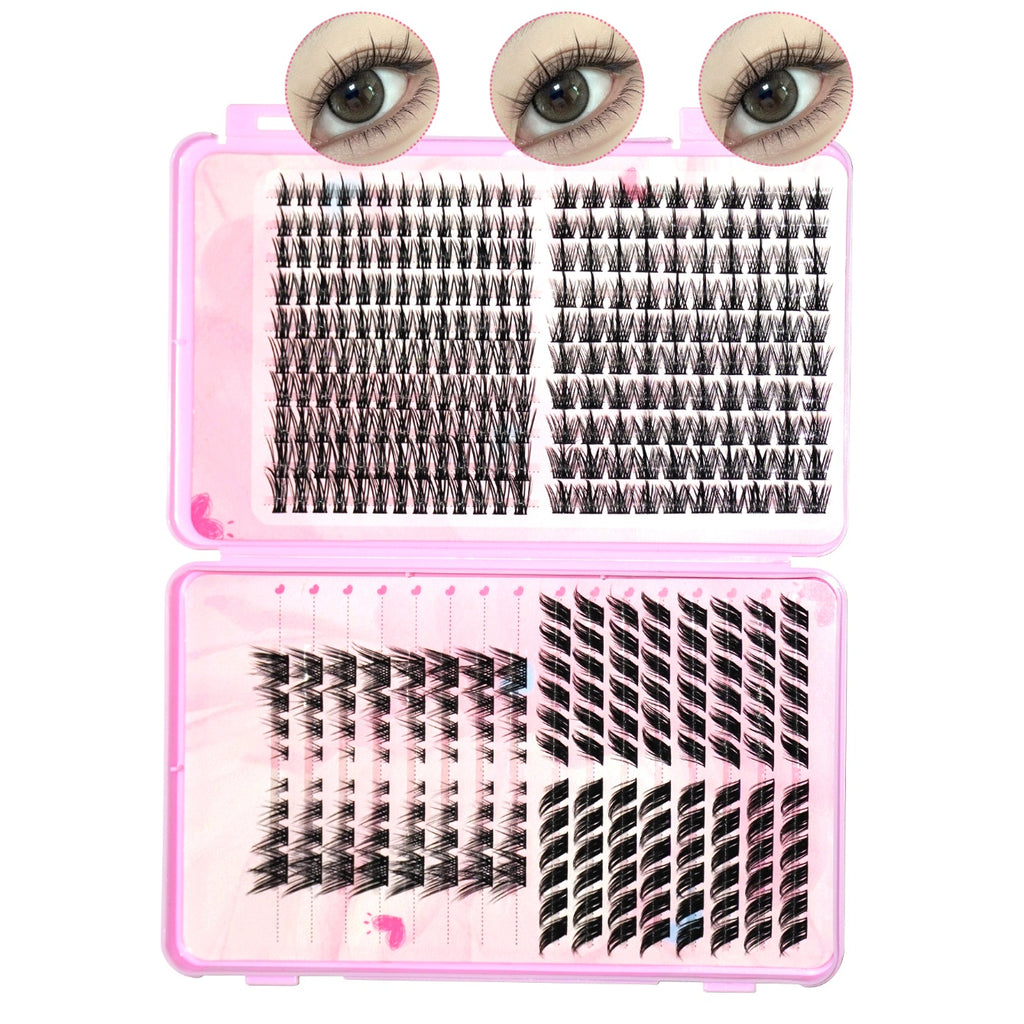 Multi-Style Hybrid False Eyelash Extension Set – Easy Apply Eye Makeup