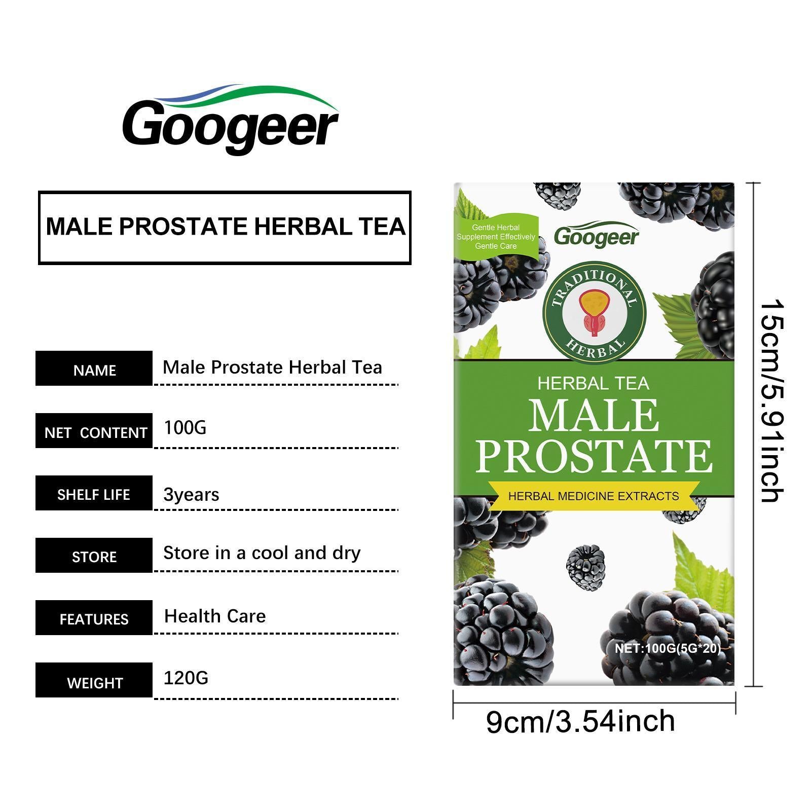 GUGOL Men's Wellness Herbal Tea — Caffeine-Free Daily Blend | 1pc & 2pc