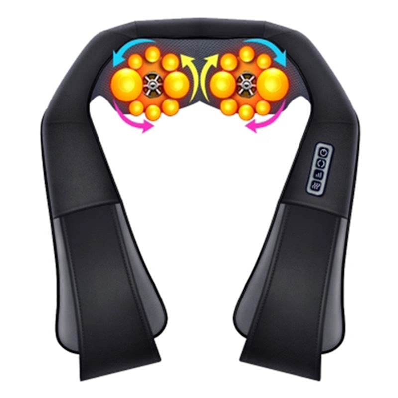 Premium Shoulder & Neck Massager Shawl - 16 Kneading Heads with Infrared Heat Therapy
