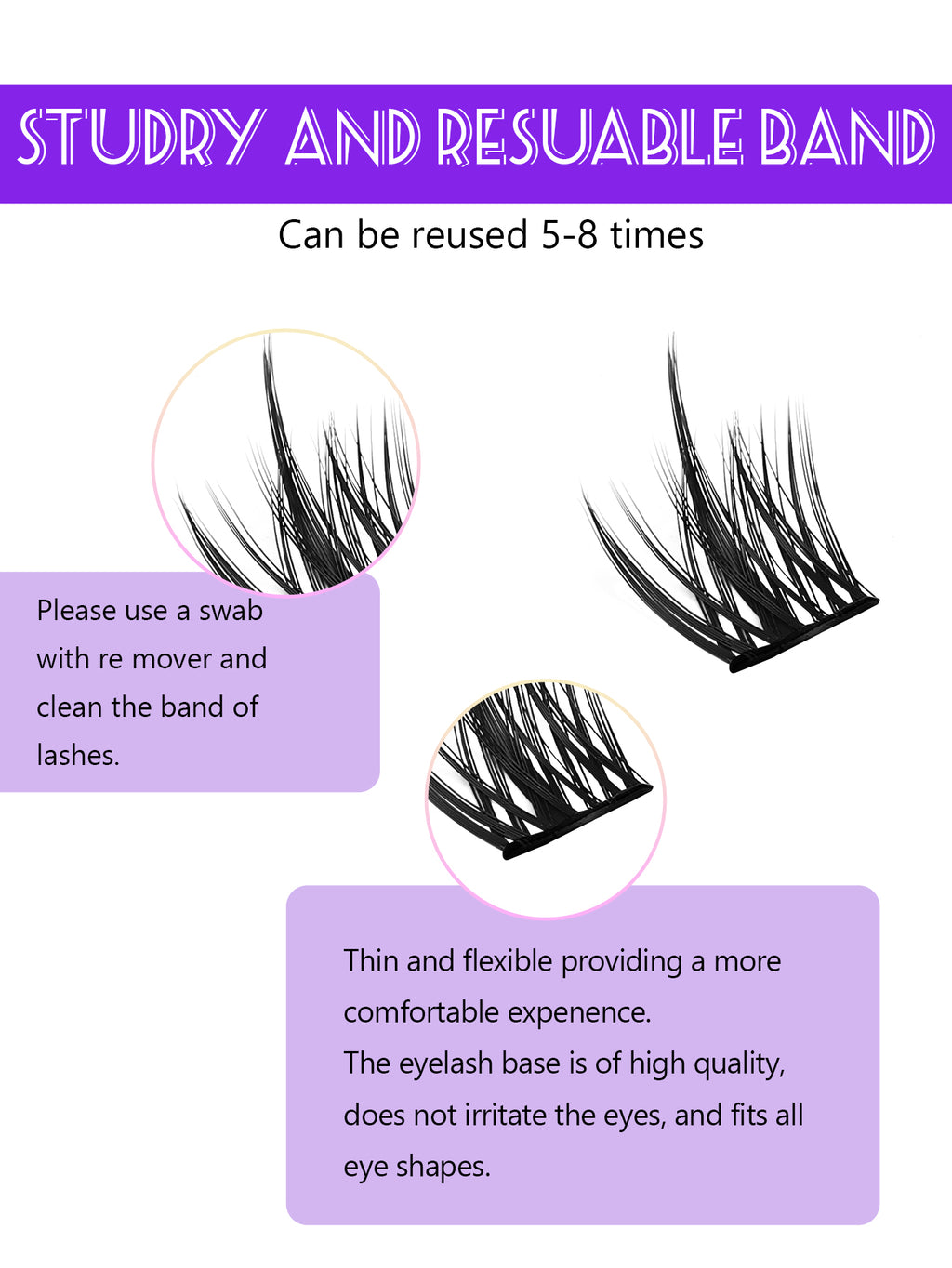 Multi-Style Hybrid False Eyelash Extension Set – Easy Apply Eye Makeup