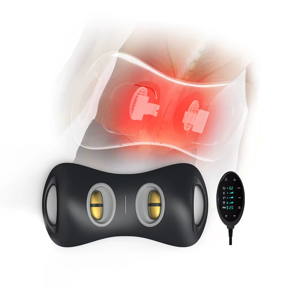 Electric Lumbar Back Massager with Heat & Kneading