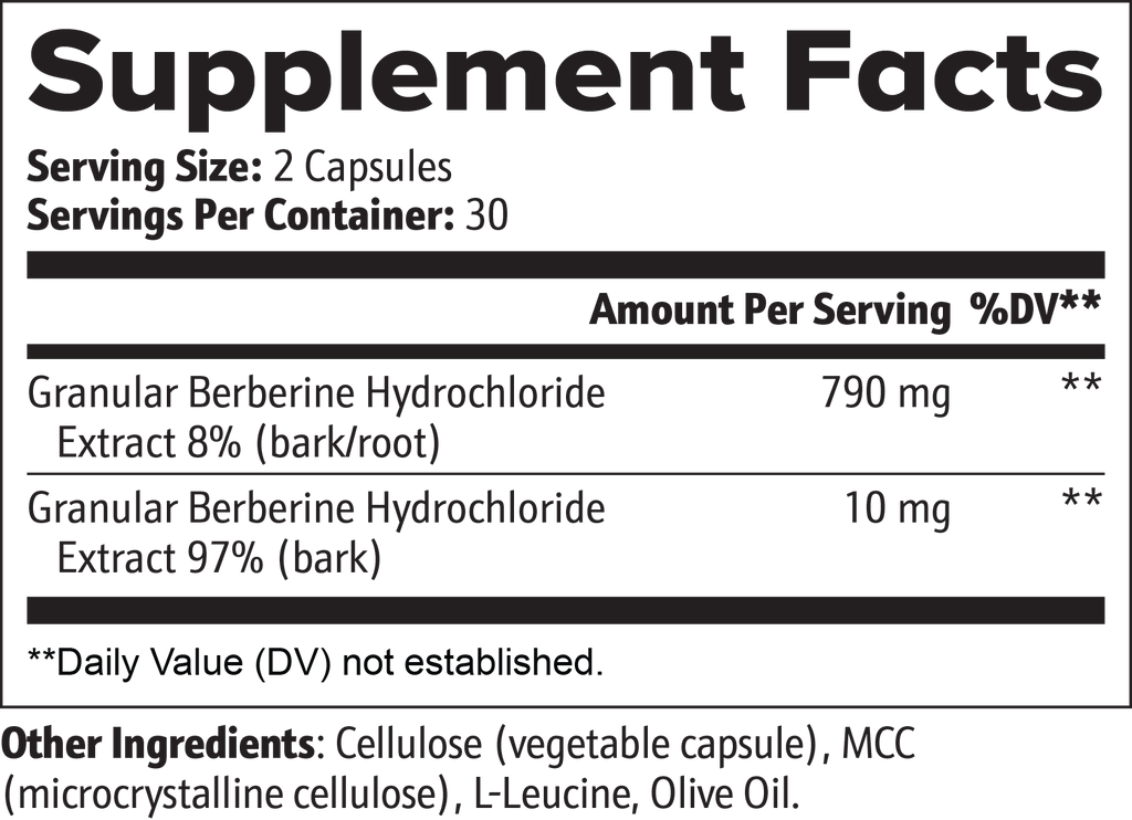 Berberine Maximum Strength — High‑Purity Berberine HCl Extract | Capsules