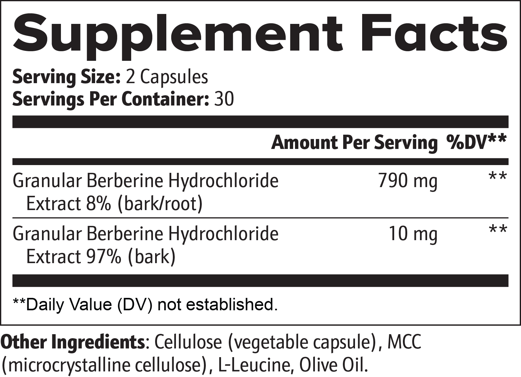 Berberine Maximum Strength — High‑Purity Berberine HCl Extract | Capsules