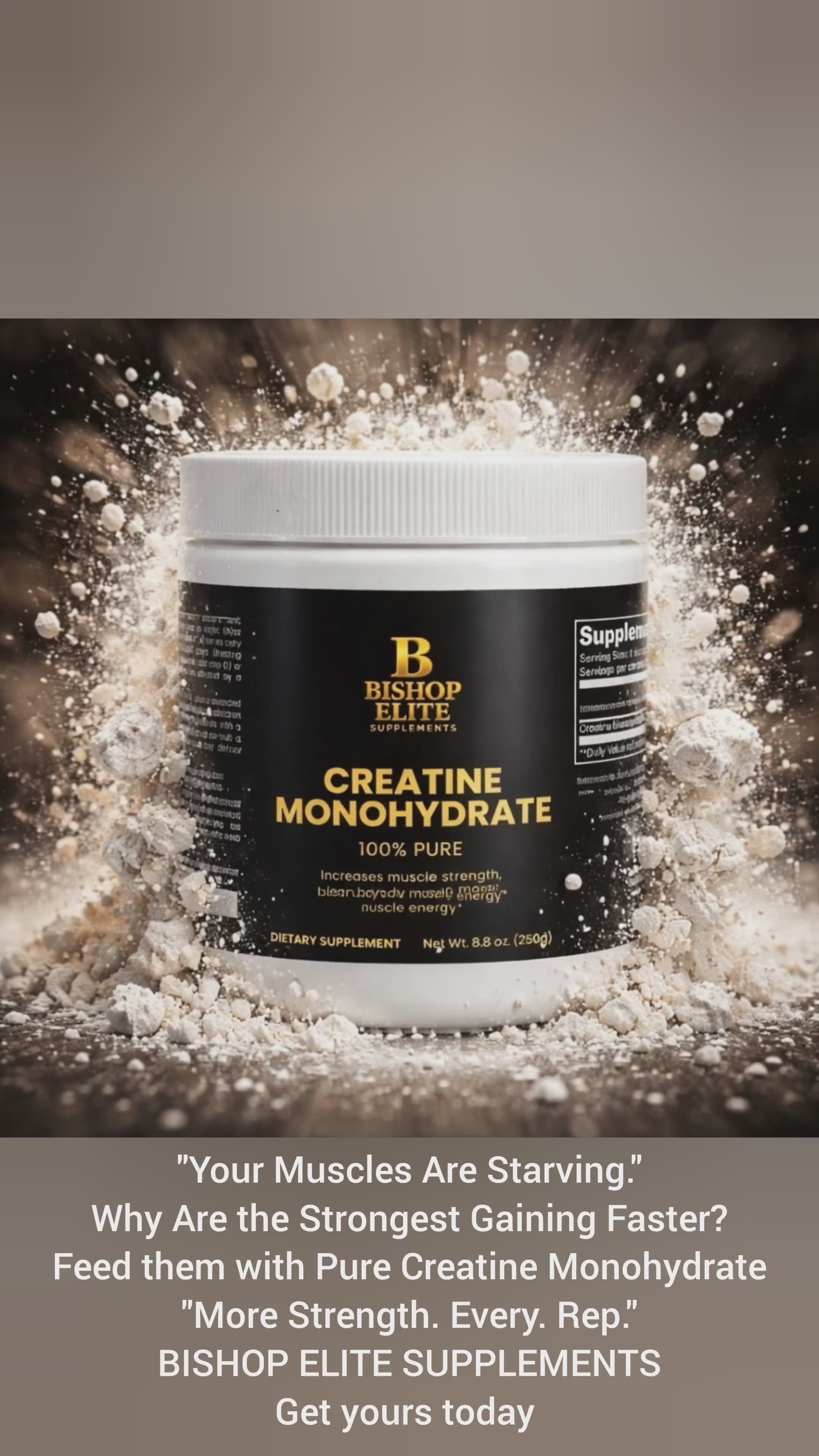 Creatine Monohydrate — Pure Unflavored Powder | 250 g