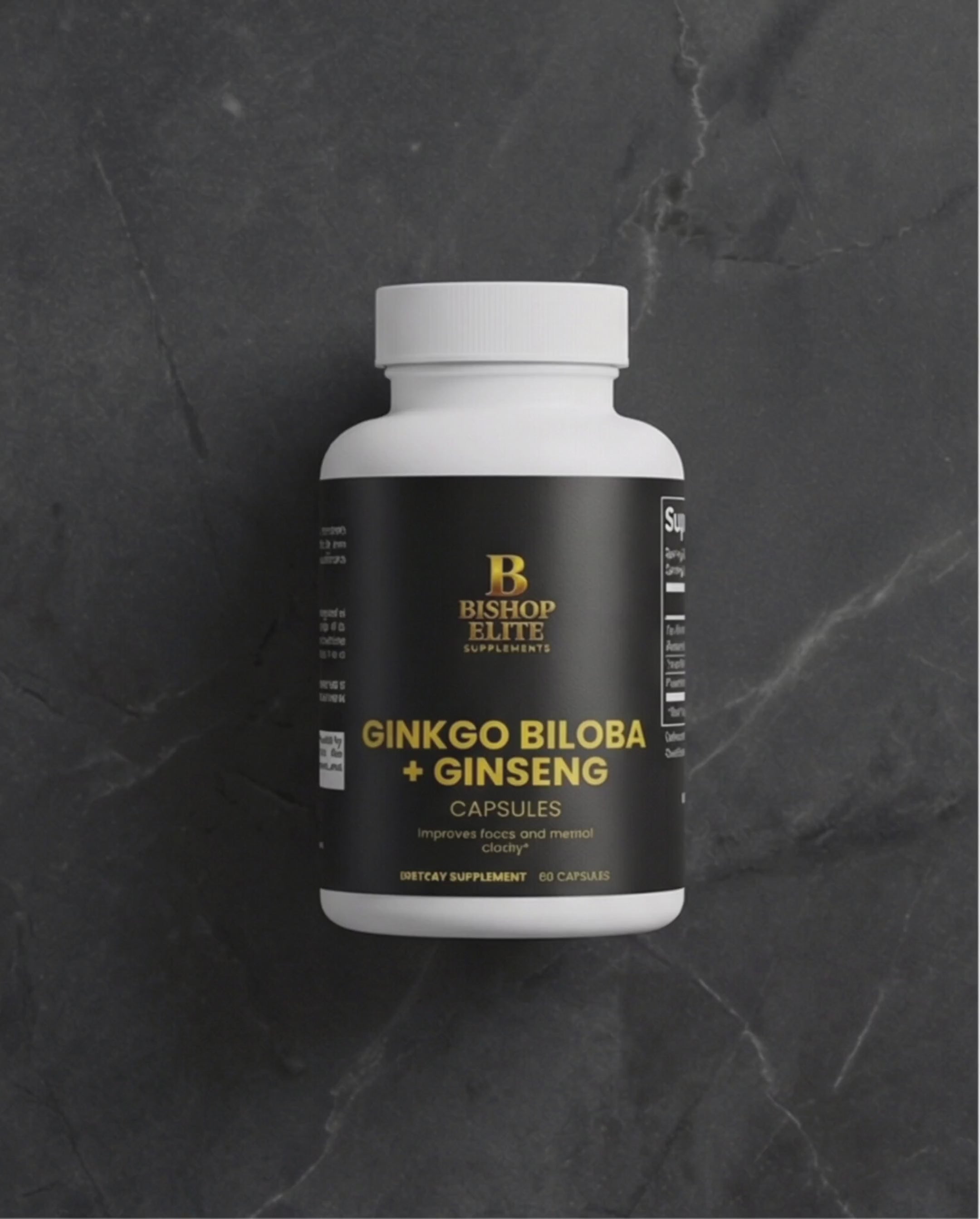 Ginkgo Biloba Leaf Extract and Red Asian Ginseng   Capsules with Standardized flavors and ginsenosides | Bishop Elite Supplements,