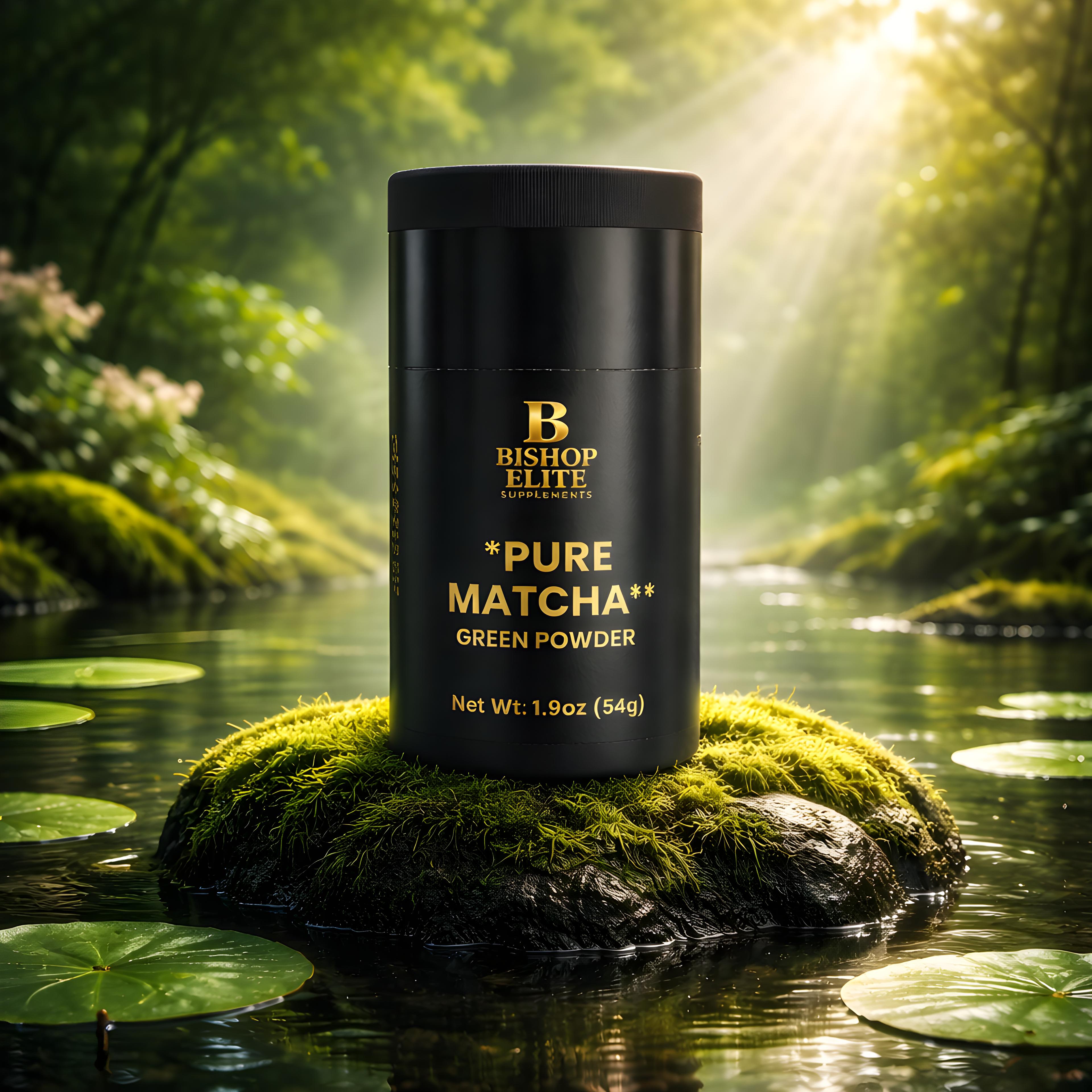 Pure Matcha Green Powder — Ceremonial Grade | Shade-Grown Camellia Sinensis | Stone-Ground | 1.9 oz / 54g