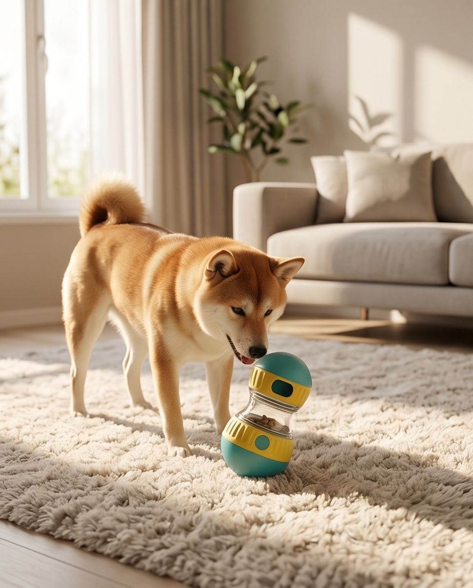 Interactive dog snack dispenser toy, suitable for all types of slow feeders, plastic pet toys, bringing fun and healthy eating