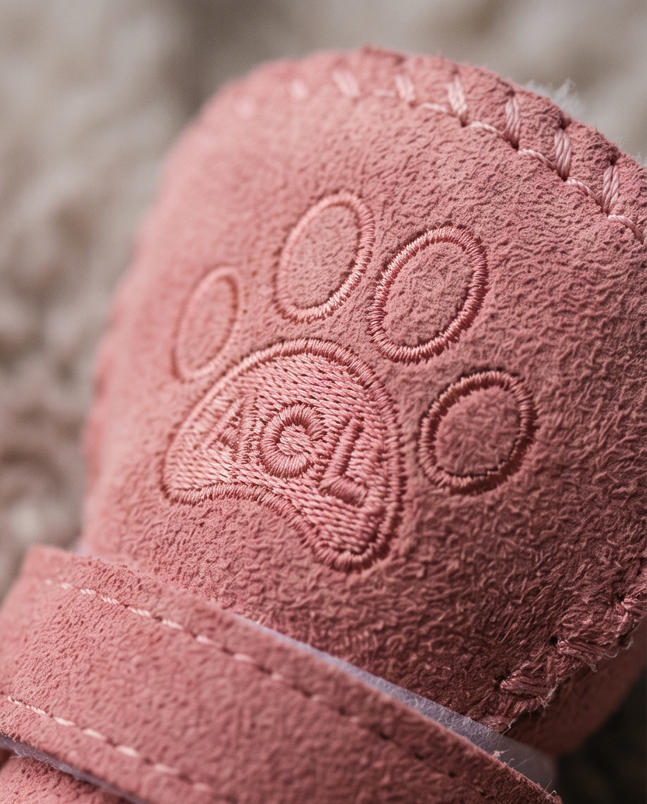 Close-up of a pink textured product with a logo, on a blurred background.  Bishop X 