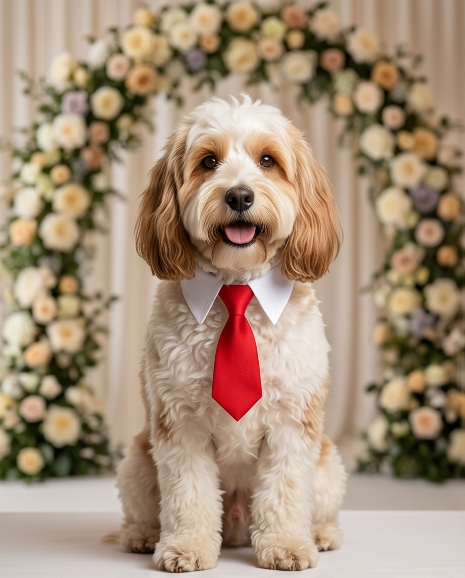 Dog Wedding Suit with Formal Necktie & Collar