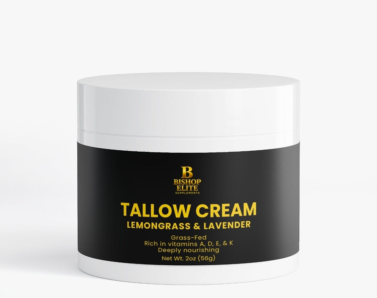 Grass-Fed Beef Tallow Cream — Lemongrass & Lavender Essential Oils with Organic Olive & Jojoba Oil | 2 oz
