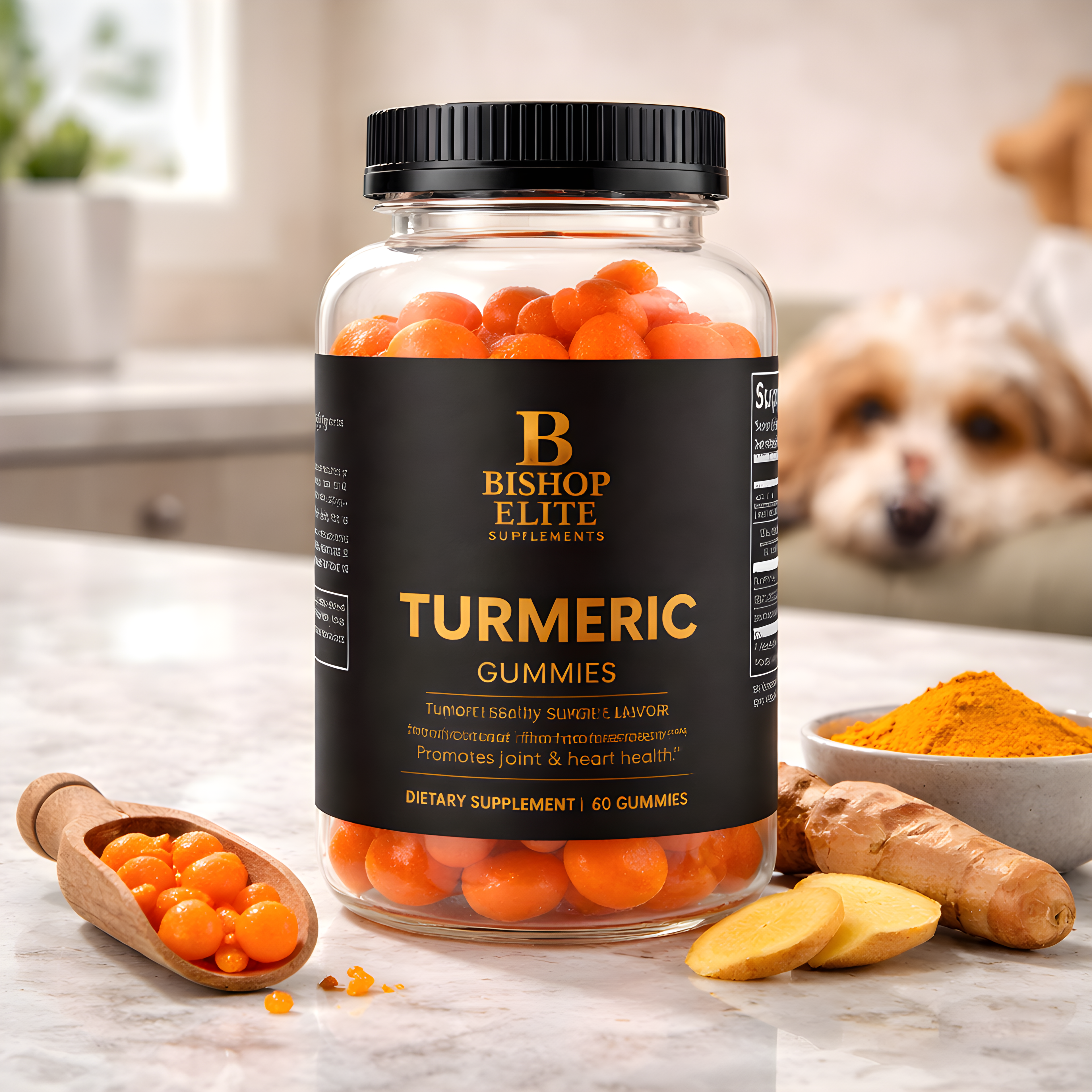Turmeric Gummies Curcumin Black Pepper Wellness Supplement 60ct