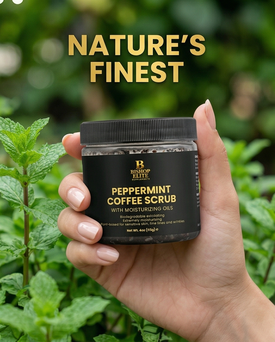 Peppermint Coffee Scrub — Organic Micro-Roasted Coffee, Brown Sugar & Coconut Oil | 4 oz