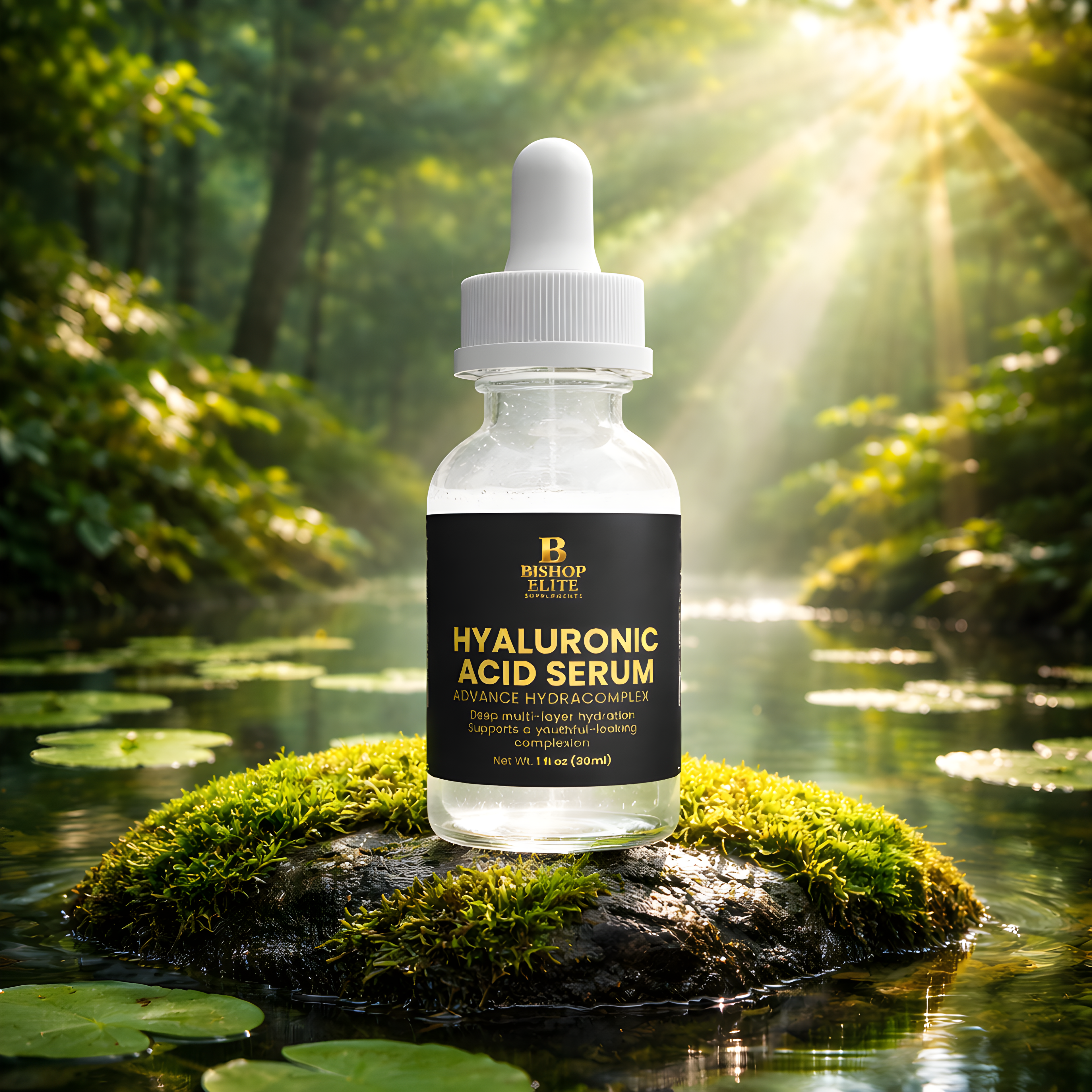 Hyaluronic Acid Face Serum — 4 Forms of HA: Sodium Hyaluronate, Crosspolymer, Acetylated & Hydrolyzed | 1 fl oz / 30ml