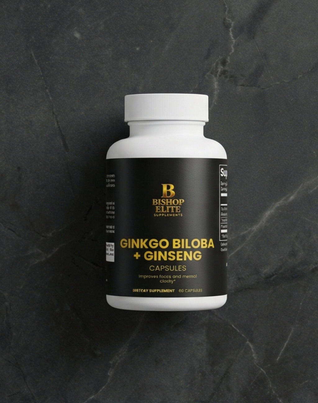Ginkgo Biloba & Red Asian Ginseng   Standardized Herbal Blend   24% Flavones & 7% Ginsenosides | 60 Capsules