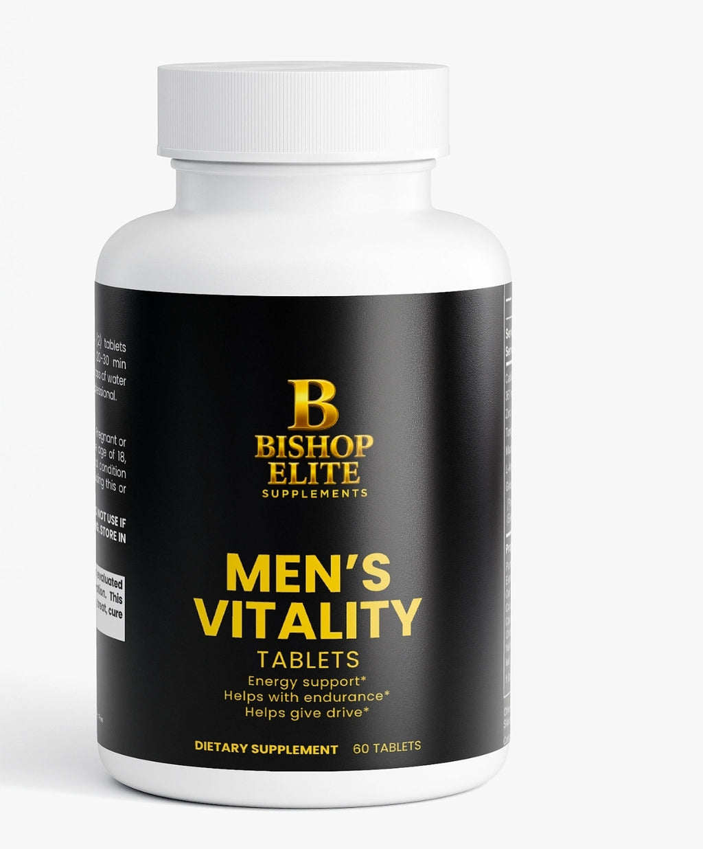 Men’s botanical  blend in a 60‑tablet bottle.    | Bishop Elite Supplements