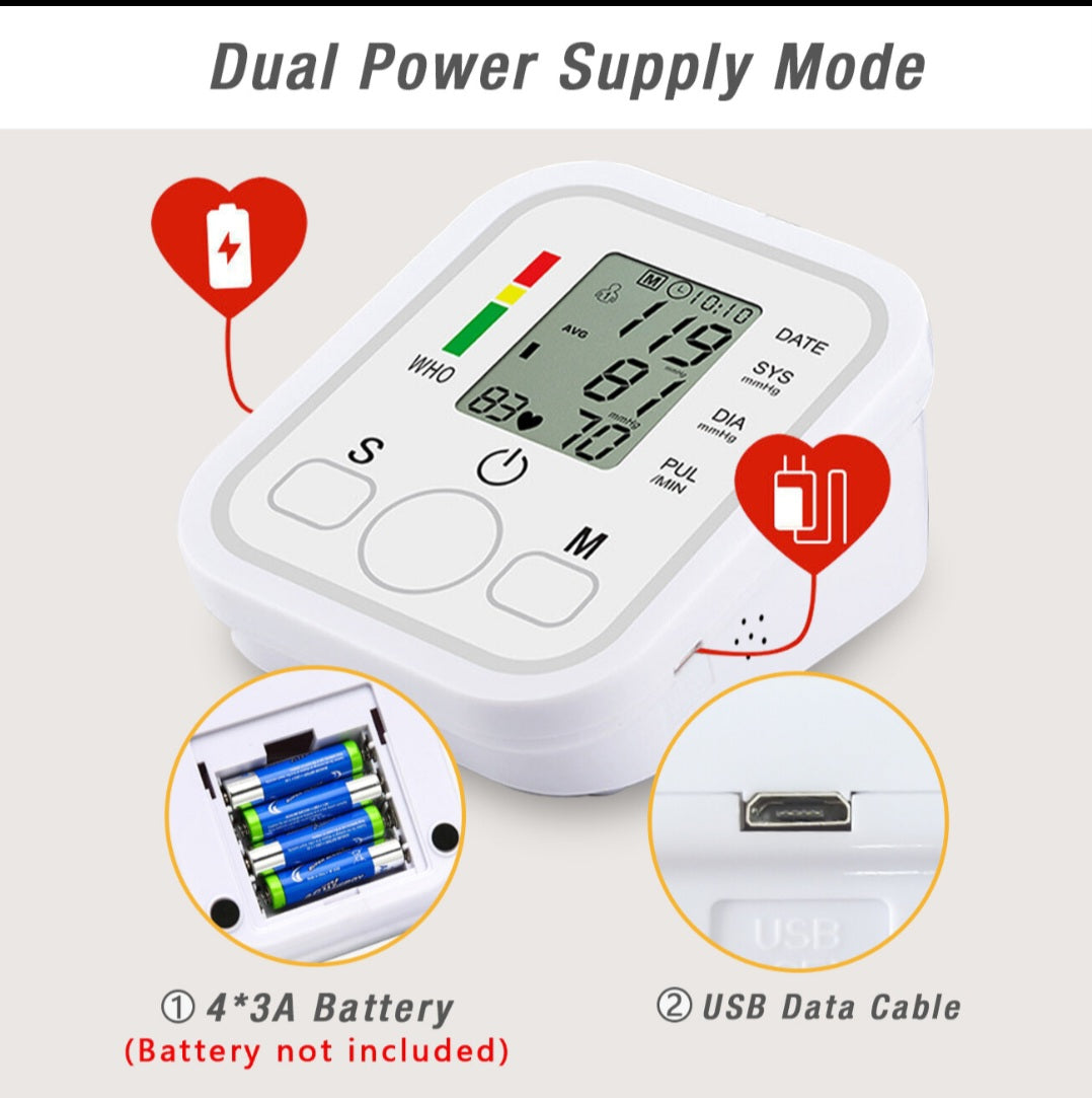Premium Arm Wellness Tracker - Automatic with Voice & 198 Memory for 2 Users